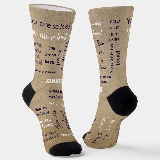 You Are So Loved Blanket Add Your Name  Socken (Gewinkelt)