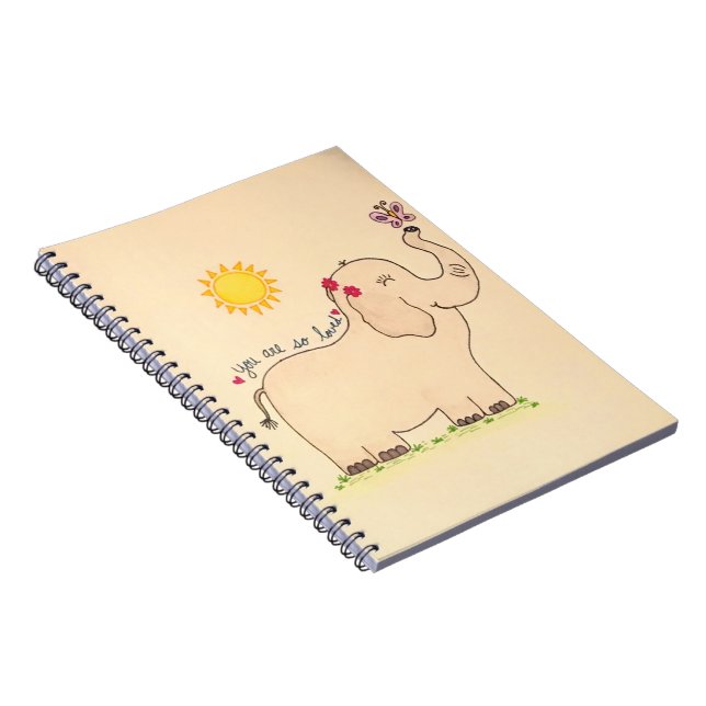 "You are so Loved" Elephant-Notebook Notizblock (Rechte Seite)