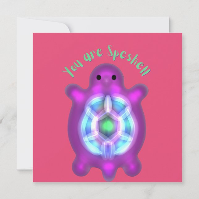 You Are Speshell Turtle Personalized Gift  Einladung (Vorderseite)