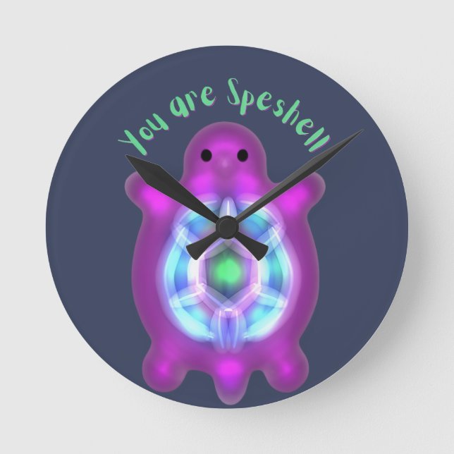 You Are Speshell Turtle Personalized Gift Runde Wanduhr (Vorderseite)