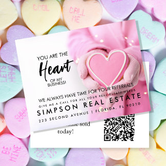 You Are the Heart of My Business Real Estate Ankündigungspostkarte