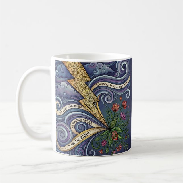 You Are The Storm Personalized Coffee Mug Kaffeetasse (Links)