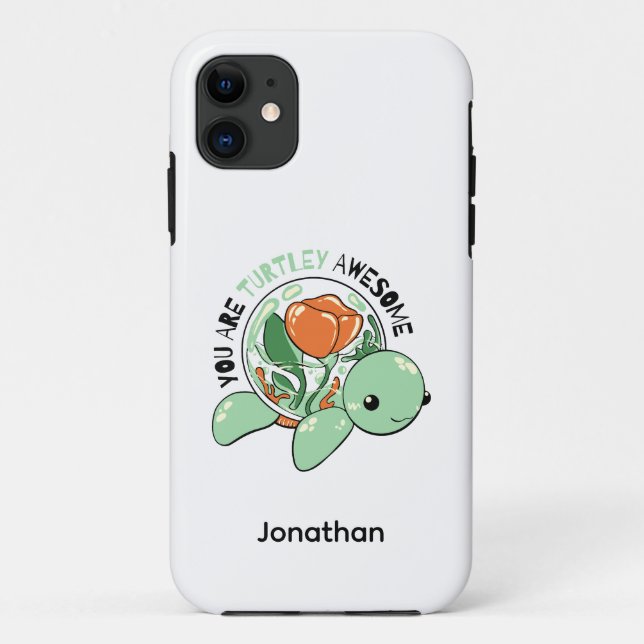 You Are Turtley Awesome Flower Succulent Turtle  Case-Mate iPhone Hülle (Rückseite)