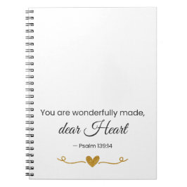 You Are Wonderfully Made – Psalm 139:14 Notebook Notizblock