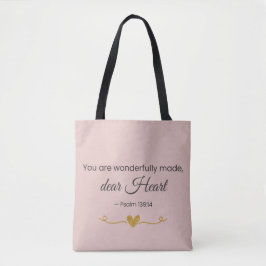 You Are Wonderfully Made – Psalm 139:14 Pink  Tasche