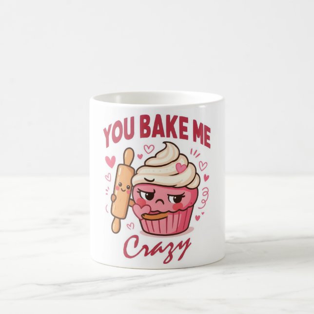 You Bake Me Crazy Mug – Funny Baking Love mug Kaffeetasse (Mittel)
