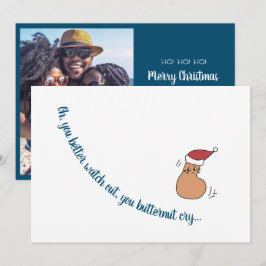 "You Butternut Cry" Flat Foto Weihnachtskarte Feiertagskarte