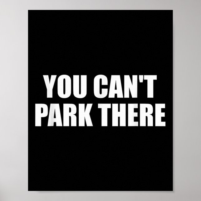 You Cant Park Es Funny Virgin Auto Meme Sarcasm Poster (Vorne)
