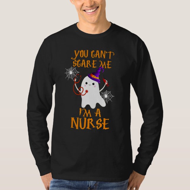 You Cant Scare Me Im A Nurse Halloween Essential T-Shirt (Vorderseite)