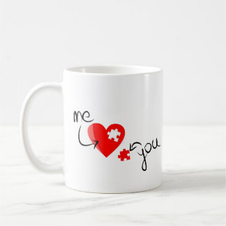 You Complete Me" Heart Puzzle – Gift for Couples Kaffeetasse