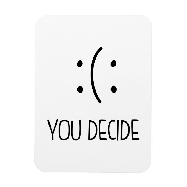You Decide smile/frown magnet (Vertikal)