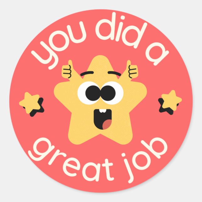 you did a great job stickers (Vorderseite)