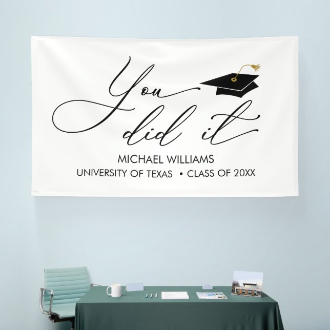 You did it GRAD banner backdrop graduation (Messe)