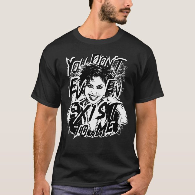 You Don't Even Exist, Goth Girl, Tattoo Art Style  T-Shirt (Vorderseite)