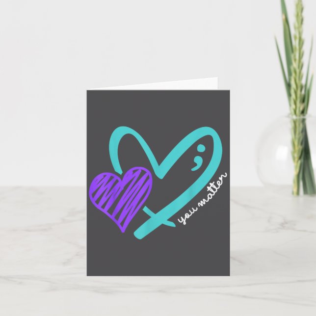 You Don't Let Your Story End Suicide Awareness  Karte (Vorderseite)
