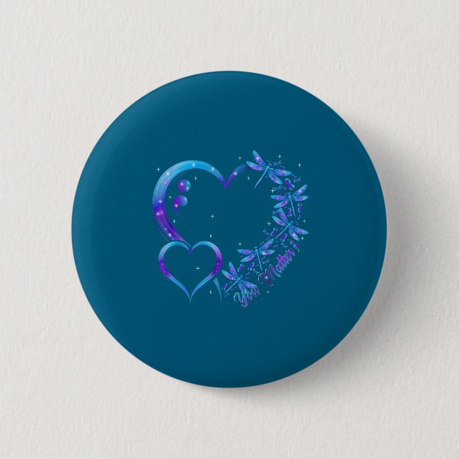 You Dragonfly Suicide Prevention Awareness Men Wom Button (Vorderseite)