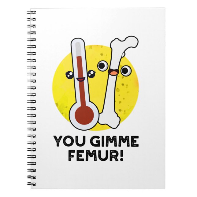 You Gimme Femur Funny Song Bone Puff Notizblock (Vorderseite)