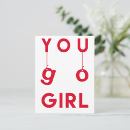 You Go Girl - Krebs wird gut Postkarte