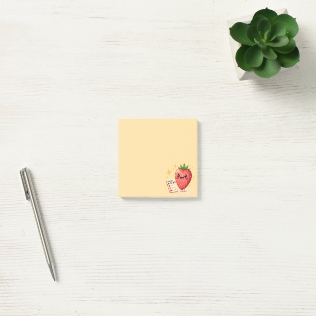 You Got This! Cheerful Strawberry Post-It Notes (Bureau)