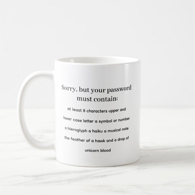 You have to remember the funny password  kaffeetasse (Links)