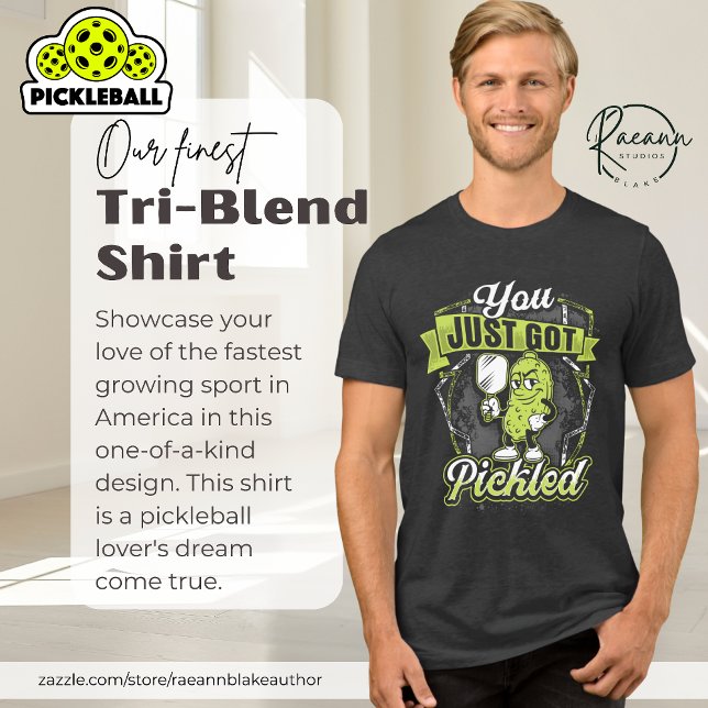 "You Just Got Pickled" Pickleball Unisex  Tri-Blend Shirt (Von Creator hochgeladen)