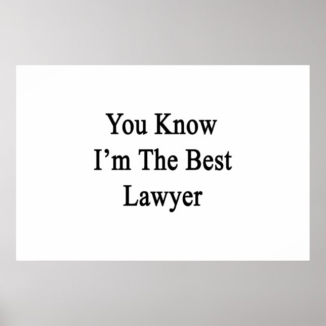 You Know I'm The Best Lawyer Poster (Vorne)