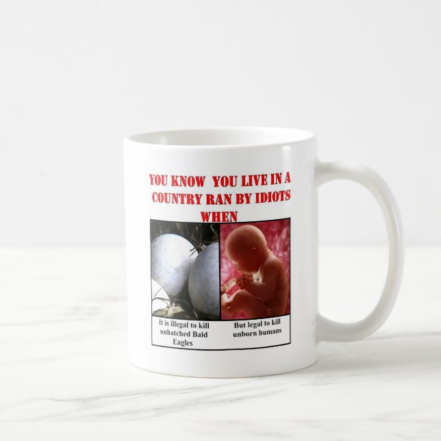 YOU KNOW YOU LIVE IN A COUNTRY RAN BY IDIOTS WHEN KAFFEETASSE (Rechts)