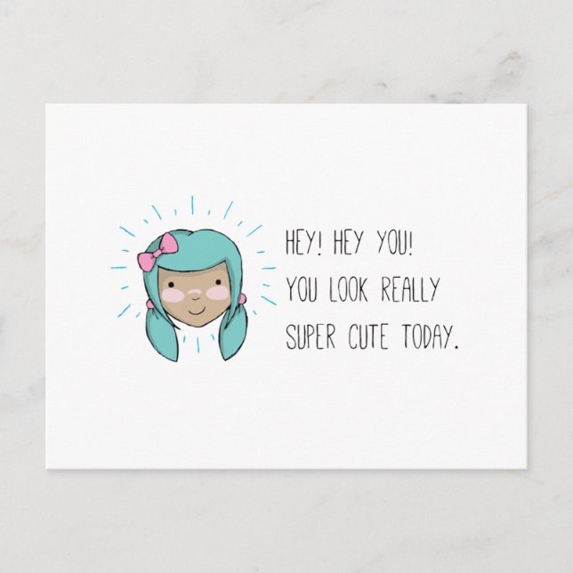 "You look niedlich" Postcard (Art by Em Somerville Postkarte (Vorderseite)