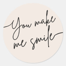 „You Make Me Smile“ Süßer Motivationsaufkleber