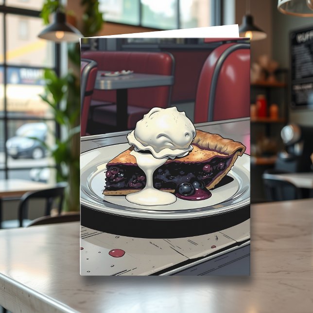 You Make Me so Happy | Blueberry Pie Pun Karte (Von Creator hochgeladen)