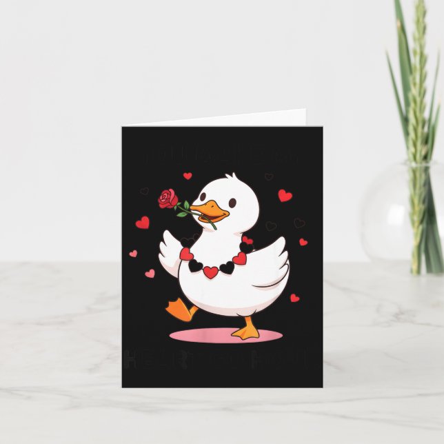 You Make My Heart Go Honk Funny Goose Valentine’s  Karte (Vorderseite)