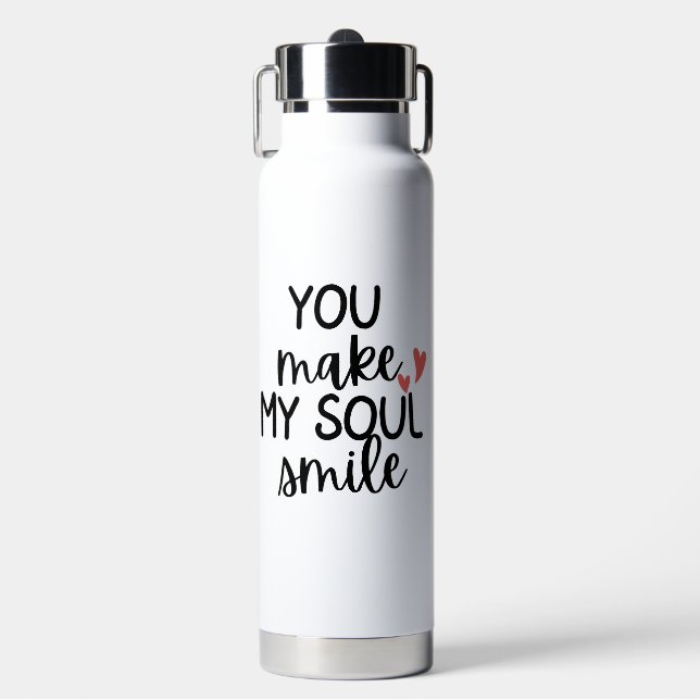 'You Make My Soul Smile' Valentine's Day Gift Trinkflasche (Vorderseite)
