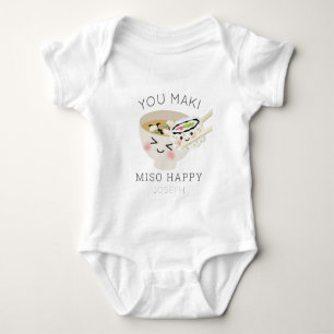 You Maki Miso Happy Kawaii Miso Soup & Sushi Roll Baby Strampler