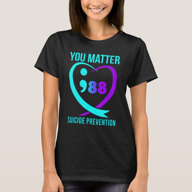 You Matter 988 Suicide Prevention Awareness T-Shirt (Vorderseite)