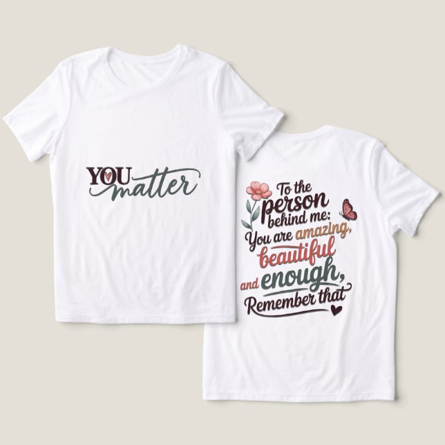 You Matter Tri-Blend Shirt (Design Vorderseite & Rückseite)