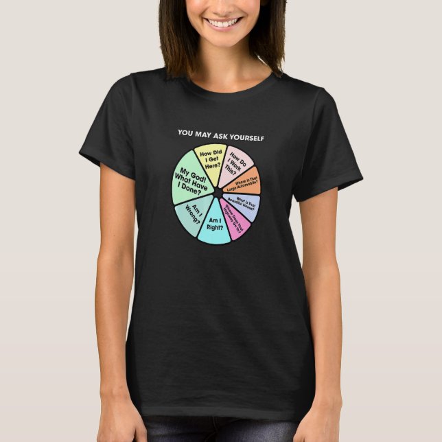 You May Ask Yourself Classic 80's Pop Music Retro  T-Shirt (Vorderseite)