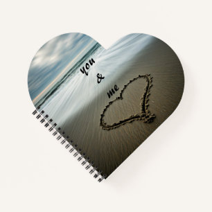 "You & Me" Beach Sand Design Notizbuch