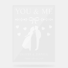 You & Me Custom Wedding Acrylschild