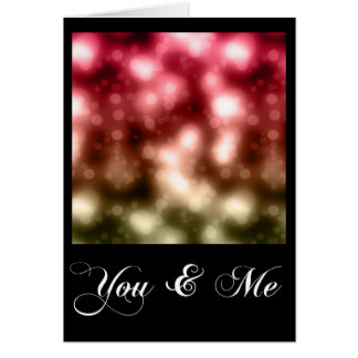 You & Me Love Romance Bokeh Carte Motif 1