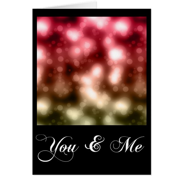 You & Me Love Romance Bokeh Carte Motif 1 (Devant)