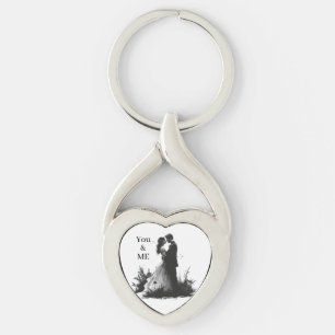 💖 You & Me Romantic Heart Keychain 💖 Schlüsselanhänger
