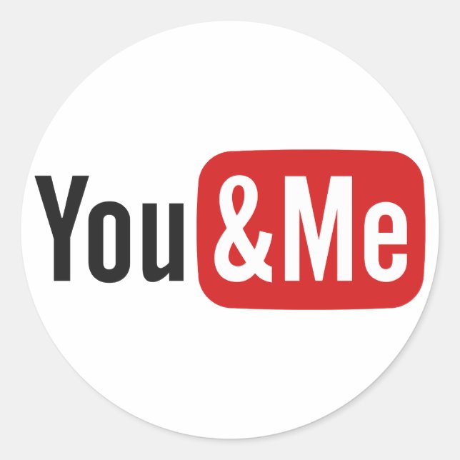 You&Me Runder Aufkleber (Vorderseite)