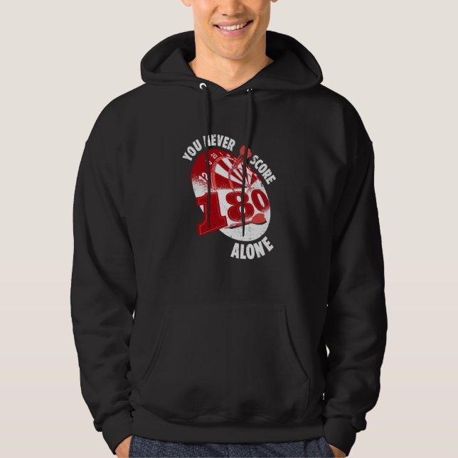You Never Score Alone Darts Player Dart Game  2 Hoodie (Vorderseite)