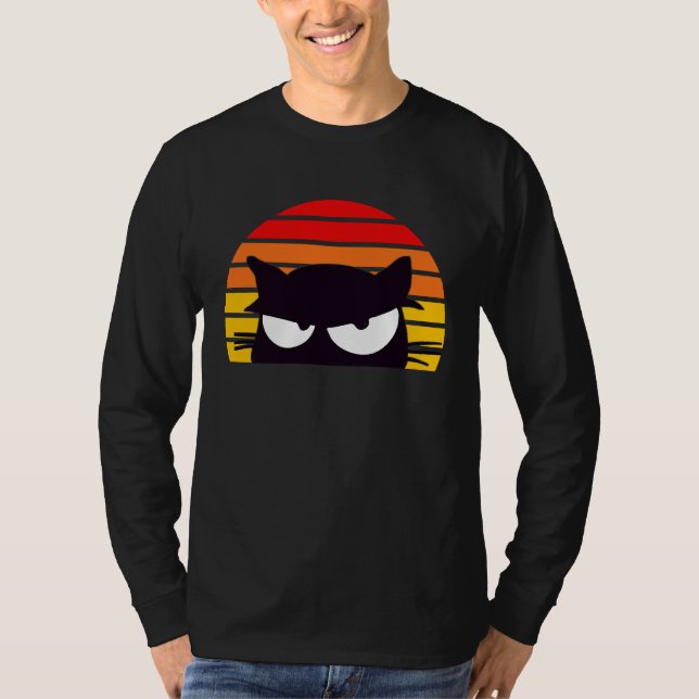 You Okay Hun  Meme Retro Cat Kitty Sunset T-Shirt (Vorderseite)