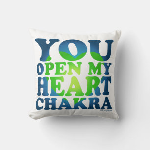 "You Open My Heart Chakra - Spirituelles Yoga-Gesc Kissen