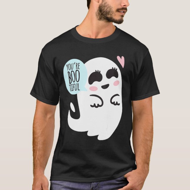 You Re Bootiful Boo Ghost Cute Funny Halloween Cos T-Shirt (Vorderseite)