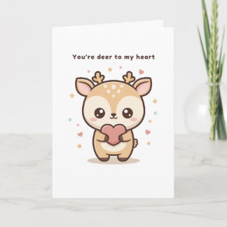 You’re Deer to My Heart Cute Puchi Dōshi Deer Karte