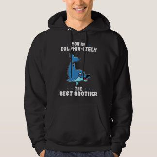 You re Dolphin itely The Best Brother Dolphin Pun Hoodie