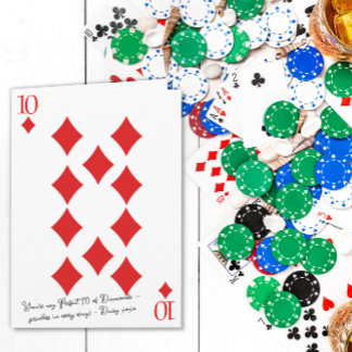 You’re My Perfect Ten 10 of diamonds valentine Karte