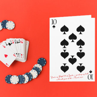You’re My Perfect Ten 10 of spades valentine Karte